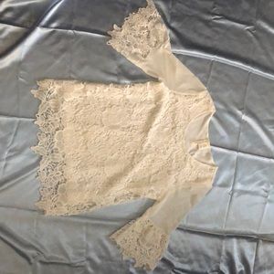 Brand new, white lace top